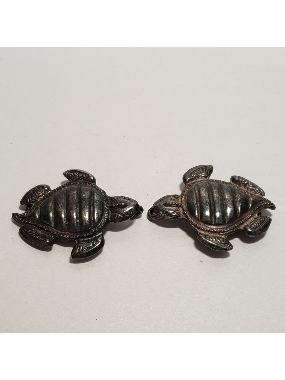 Metal Kissing Turtle Belt Buckle Silver Toned Fashion Sea Ocean